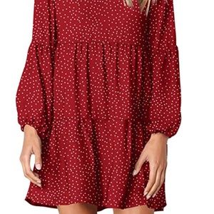 Fancyinn  Polka Dot Red Dress
